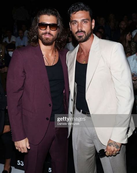 Michele Morrone and Can Yaman at a fashion show .